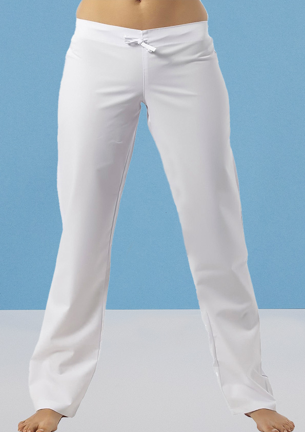 Pantalón sarga mujer blanco