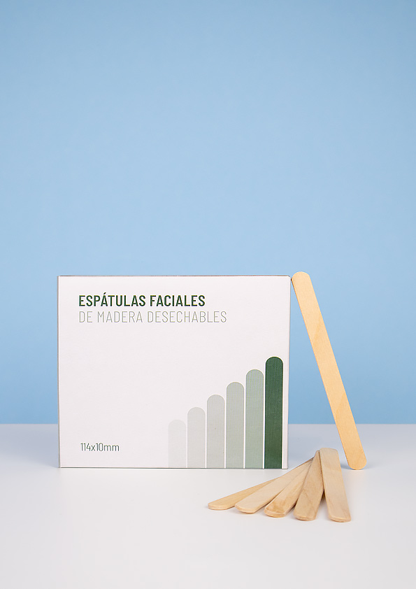 Espátula bigotera madera 100 unidades