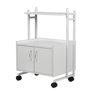TRIO-1: Carrito con ruedas y armario de 2 puertas
