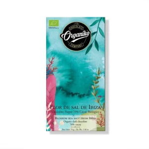 Chocolate Negro 70% Cacao Flor de Sal de Ibiza Organiko, 70 grs