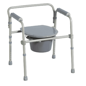 Silla con inodoro plegable y regulable en altura