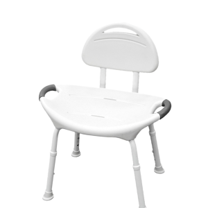 Silla de baño DELUXE, con respaldo. Regulable en altura