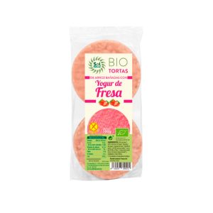 TORTAS DE ARROZ BAÑADAS CON YOGUR DE FRESA BIO S/G 100G
