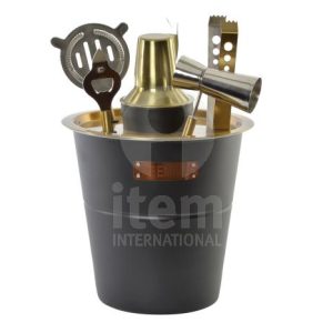 Coctel Set 7 Inox 13x13x22 Negro