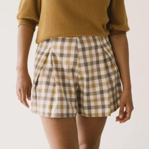 Pantalón corto cuadros vichy para mujer