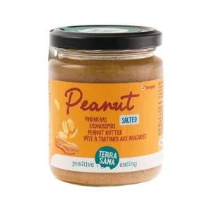 Crema de Cacahuetes trozos con sal del Himalaya TerraSana, 250 gr