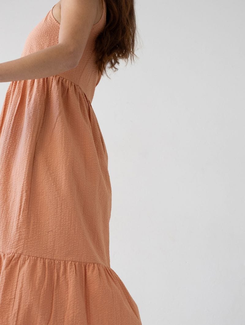 Vestido largo abotonado de algodón orgánico - Imagen 7