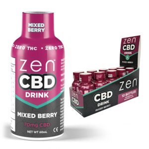 Zen CBD Bebida de Frutos Rojos Mixtos 70mg CBD 60ml (10 uds/display)